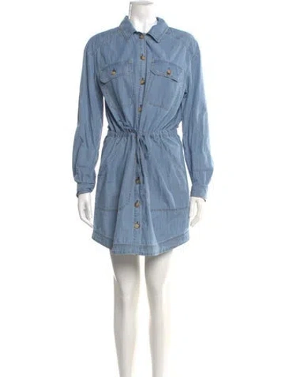 Pre-owned Veronica Beard Mini Dress In Blue