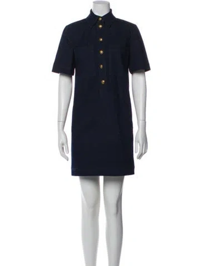 Pre-owned Veronica Beard Mini Dress In Blue