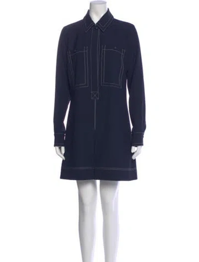 Pre-owned Veronica Beard Mini Dress In Blue