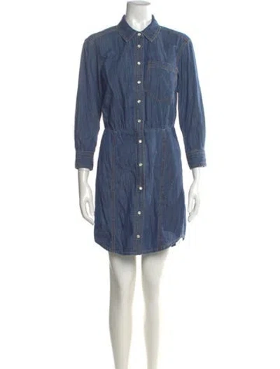 Pre-owned Veronica Beard Mini Dress In Blue