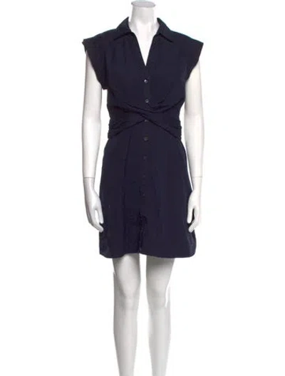 Pre-owned Veronica Beard Mini Dress In Blue