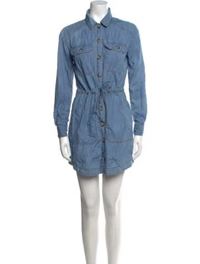 Pre-owned Veronica Beard Mini Dress In Blue