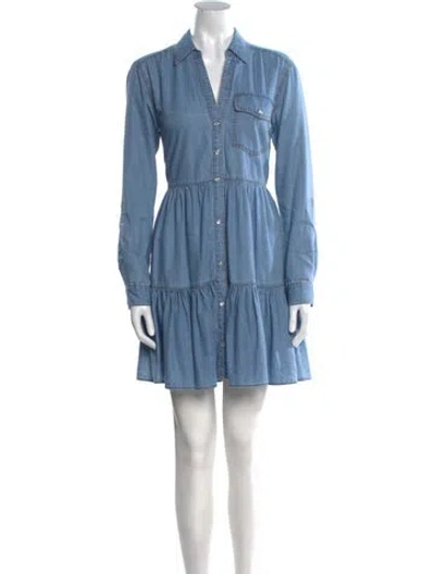Pre-owned Veronica Beard Mini Dress In Blue