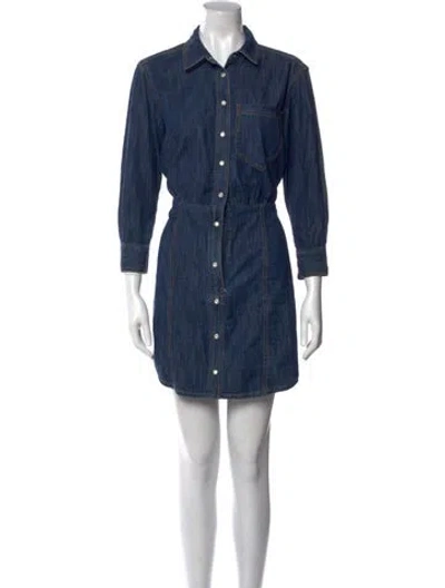 Pre-owned Veronica Beard Mini Dress In Blue