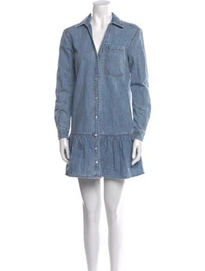 Pre-owned Veronica Beard Mini Dress In Blue