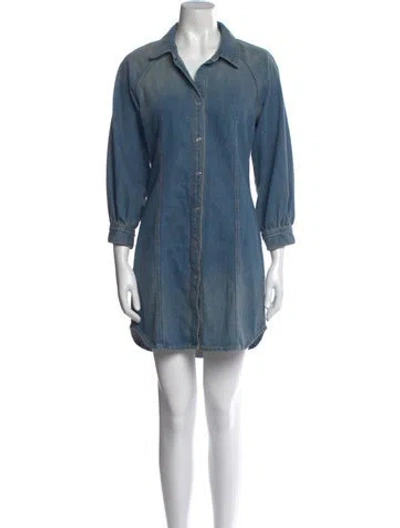 Pre-owned Veronica Beard Mini Dress In Blue