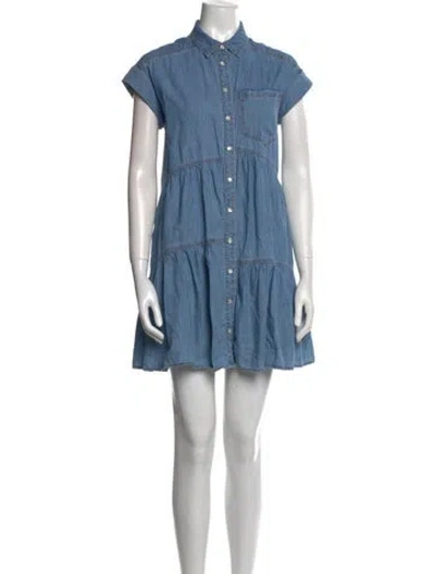 Pre-owned Veronica Beard Mini Dress In Blue