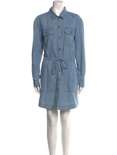 Pre-owned Veronica Beard Mini Dress In Blue