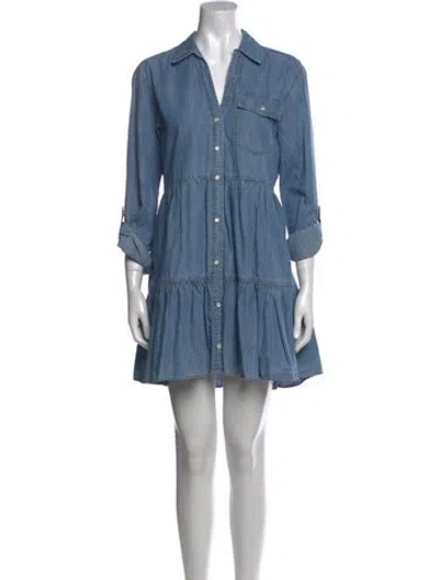 Pre-owned Veronica Beard Mini Dress In Blue