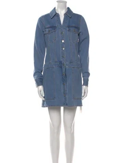 Pre-owned Veronica Beard Mini Dress In Blue