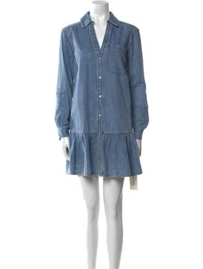 Pre-owned Veronica Beard Mini Dress In Blue