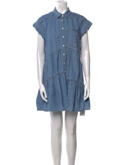 Pre-owned Veronica Beard Mini Dress In Blue