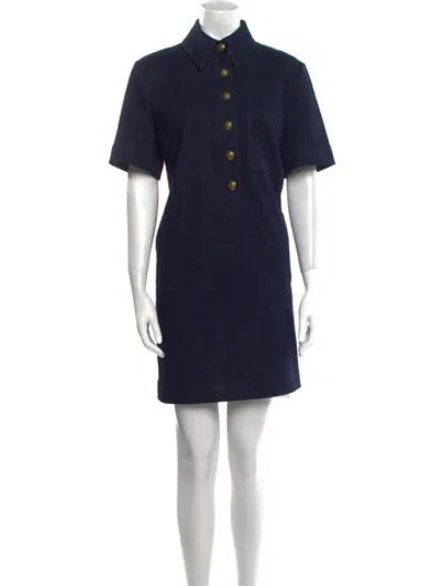 Pre-owned Veronica Beard Mini Dress In Blue