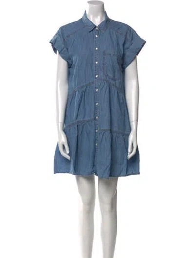 Pre-owned Veronica Beard Mini Dress In Blue