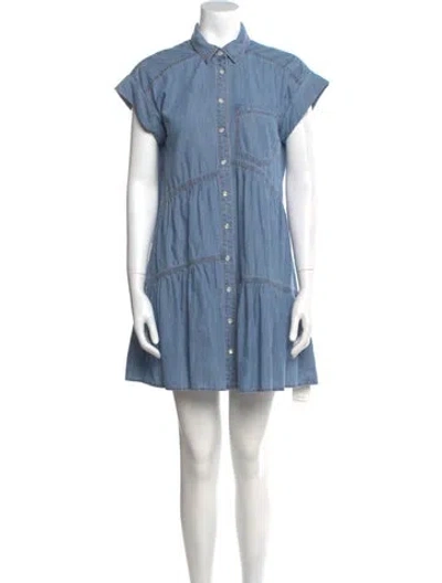 Pre-owned Veronica Beard Mini Dress In Blue