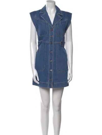 Pre-owned Veronica Beard Mini Dress In Blue