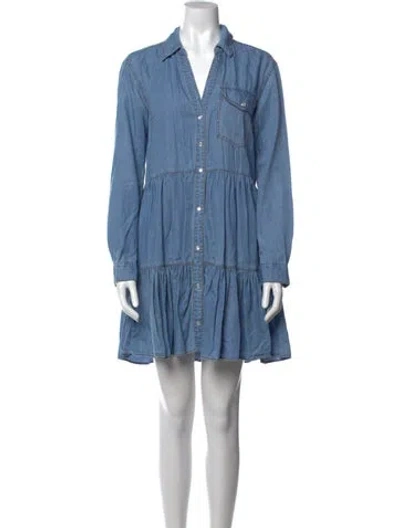 Pre-owned Veronica Beard Mini Dress In Blue