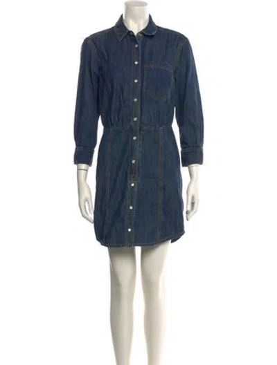 Pre-owned Veronica Beard Mini Dress In Blue