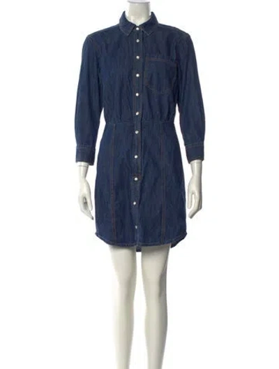 Pre-owned Veronica Beard Mini Dress In Blue