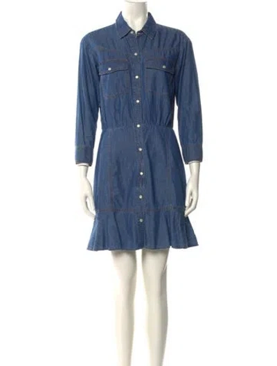 Pre-owned Veronica Beard Mini Dress In Blue