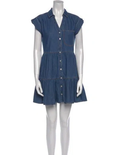 Pre-owned Veronica Beard Mini Dress In Blue