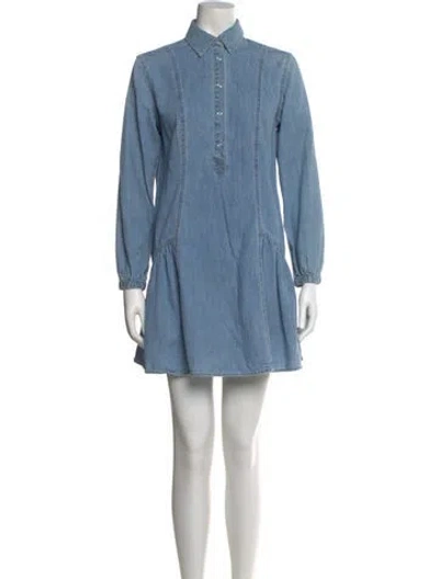 Pre-owned Veronica Beard Mini Dress In Blue