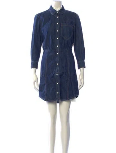 Pre-owned Veronica Beard Mini Dress In Blue