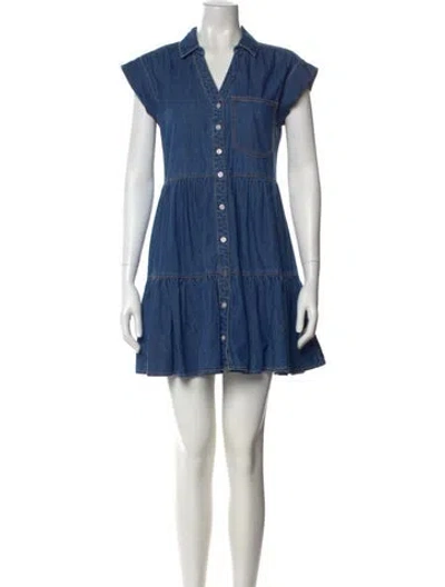 Pre-owned Veronica Beard Mini Dress In Blue