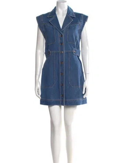 Pre-owned Veronica Beard Mini Dress In Blue