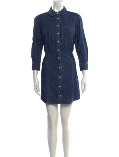 Pre-owned Veronica Beard Mini Dress In Blue