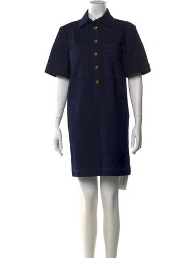 Pre-owned Veronica Beard Mini Dress In Blue