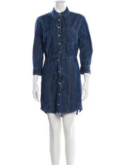 Pre-owned Veronica Beard Mini Dress In Blue