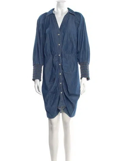 Pre-owned Veronica Beard Mini Dress In Blue