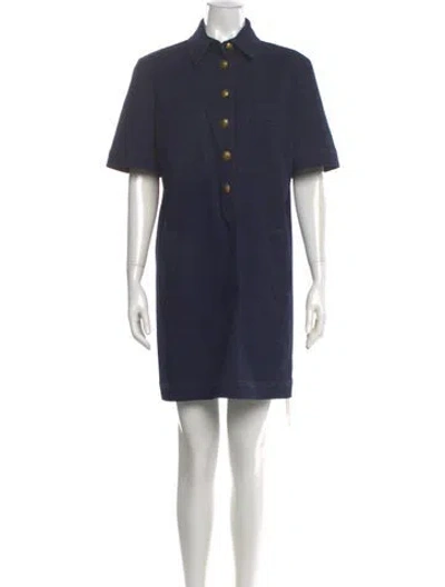 Pre-owned Veronica Beard Mini Dress In Blue