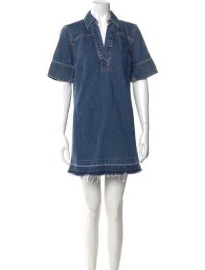 Pre-owned Veronica Beard Mini Dress In Blue