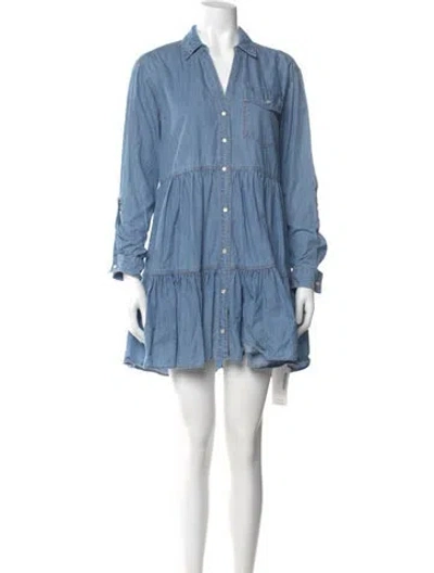 Pre-owned Veronica Beard Mini Dress In Blue