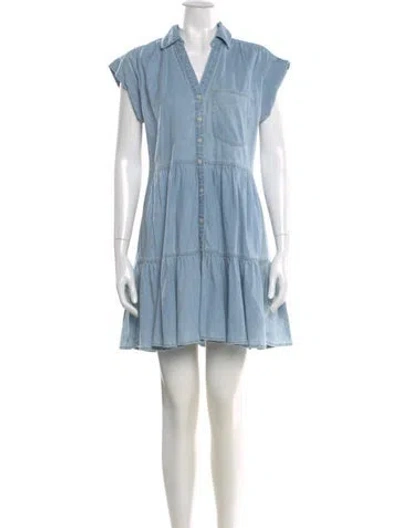 Pre-owned Veronica Beard Mini Dress In Blue