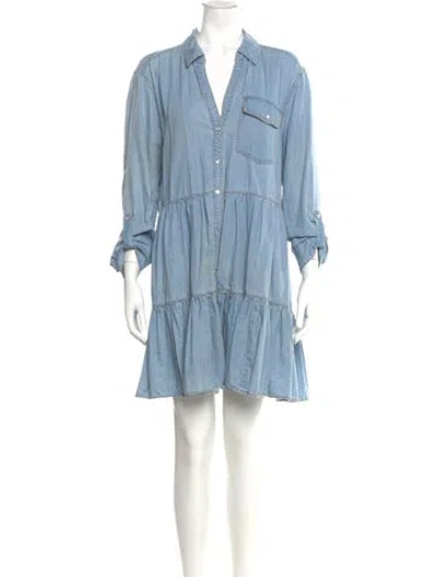 Pre-owned Veronica Beard Mini Dress In Blue