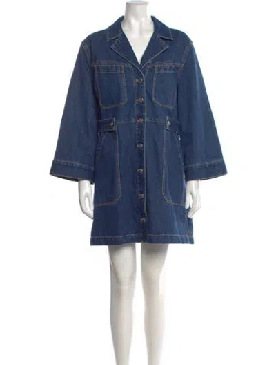 Pre-owned Veronica Beard Mini Dress In Blue