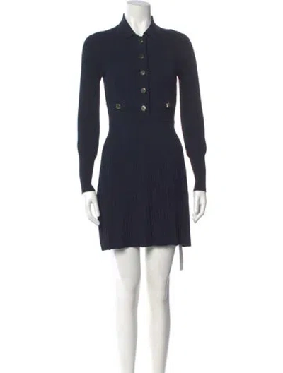 Pre-owned Veronica Beard Mini Dress In Blue