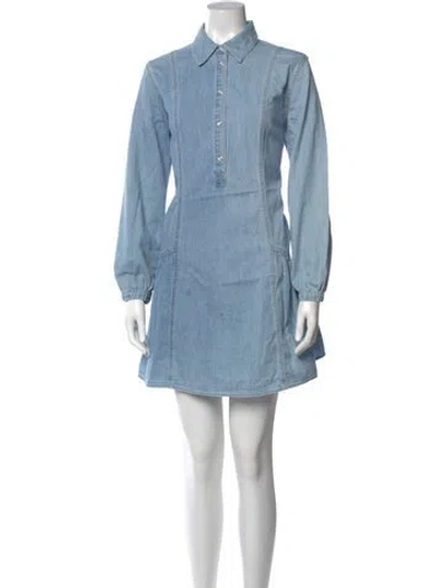 Pre-owned Veronica Beard Mini Dress In Blue
