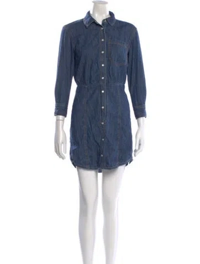 Pre-owned Veronica Beard Mini Dress In Blue