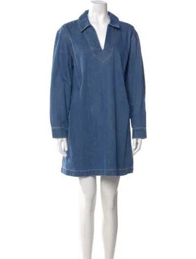 Pre-owned Veronica Beard Mini Dress In Blue