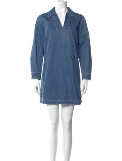 Pre-owned Veronica Beard Mini Dress In Blue