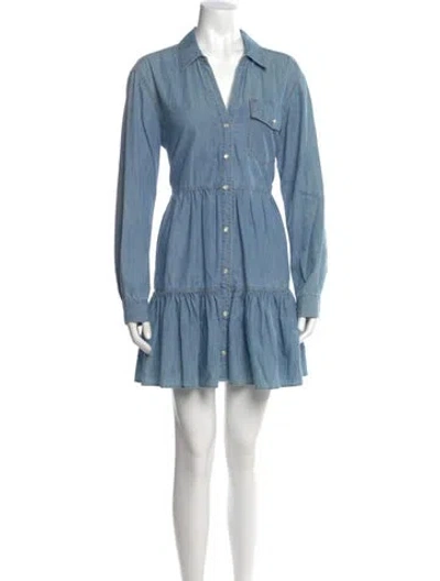 Pre-owned Veronica Beard Mini Dress In Blue
