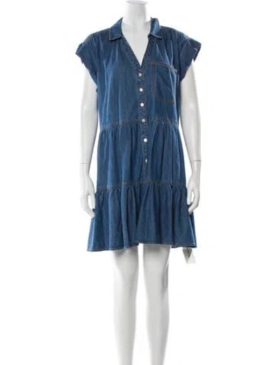 Pre-owned Veronica Beard Mini Dress In Blue