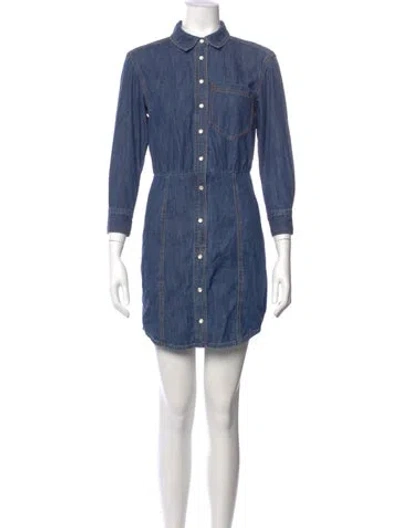 Pre-owned Veronica Beard Mini Dress In Blue
