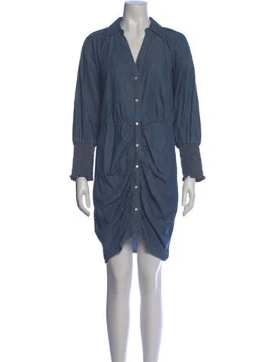 Pre-owned Veronica Beard Mini Dress In Blue