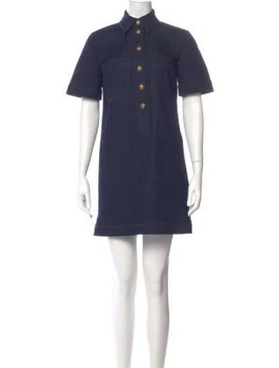 Pre-owned Veronica Beard Mini Dress In Blue