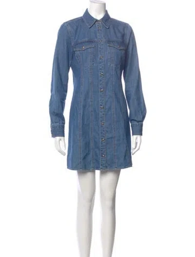 Pre-owned Veronica Beard Mini Dress In Blue